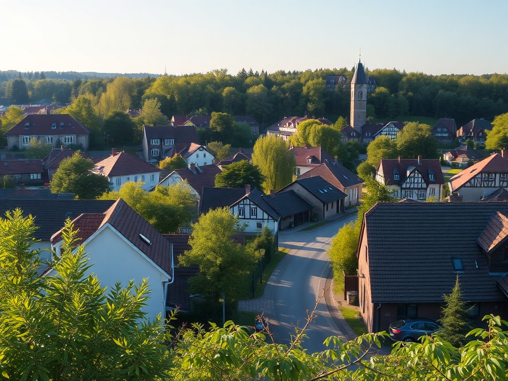 Bocian biały na tle wiosennego nieba nad polami Kujaw, symbol powrotu wiosny do Golub-Dobrzynu